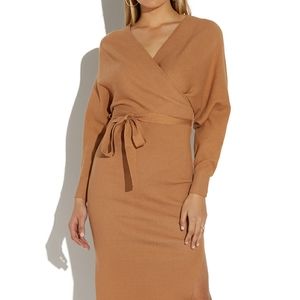Soft Camel Sweater Dress